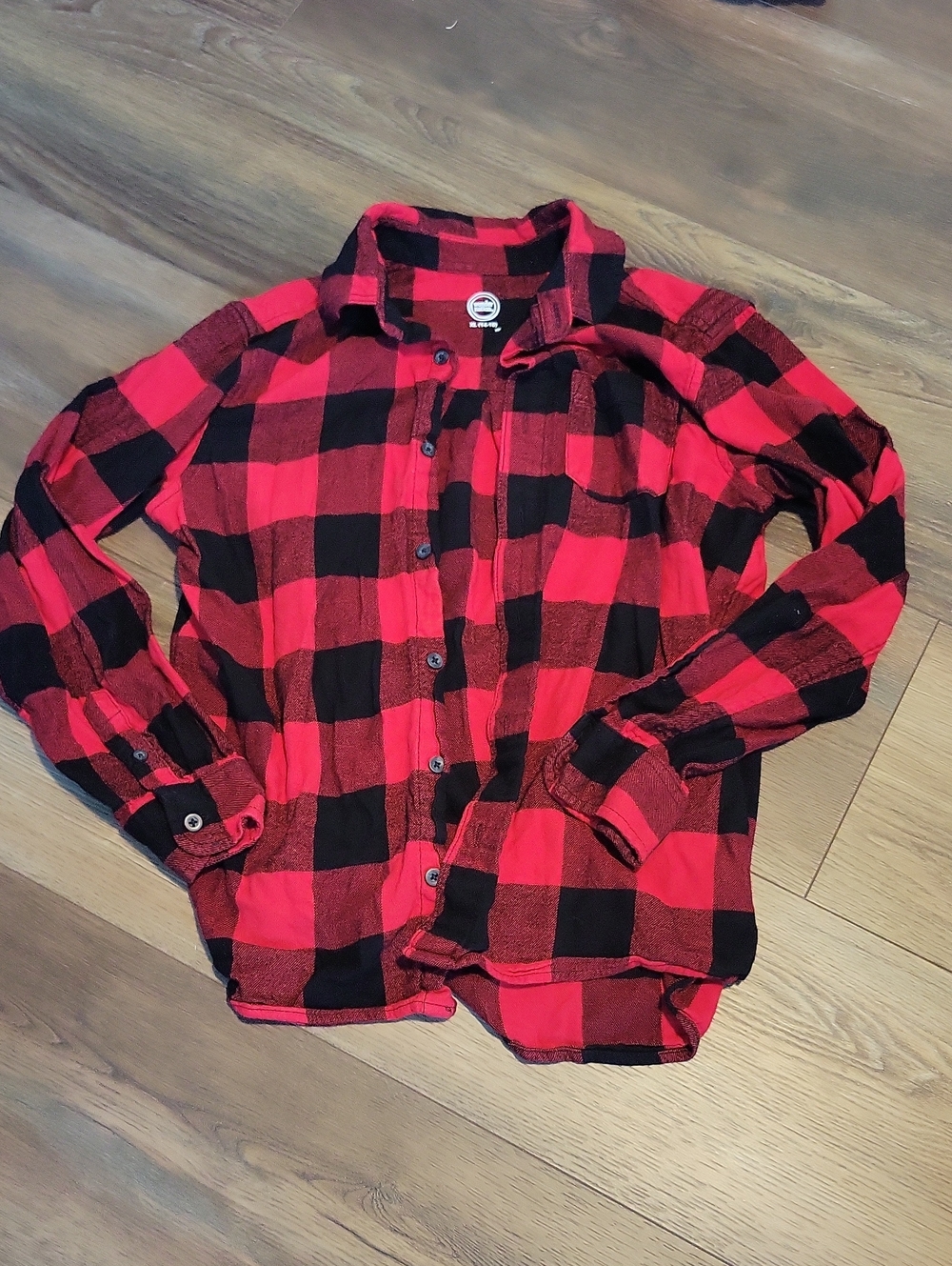 wonder nation Red and Black Buffalo Plaid Shirt